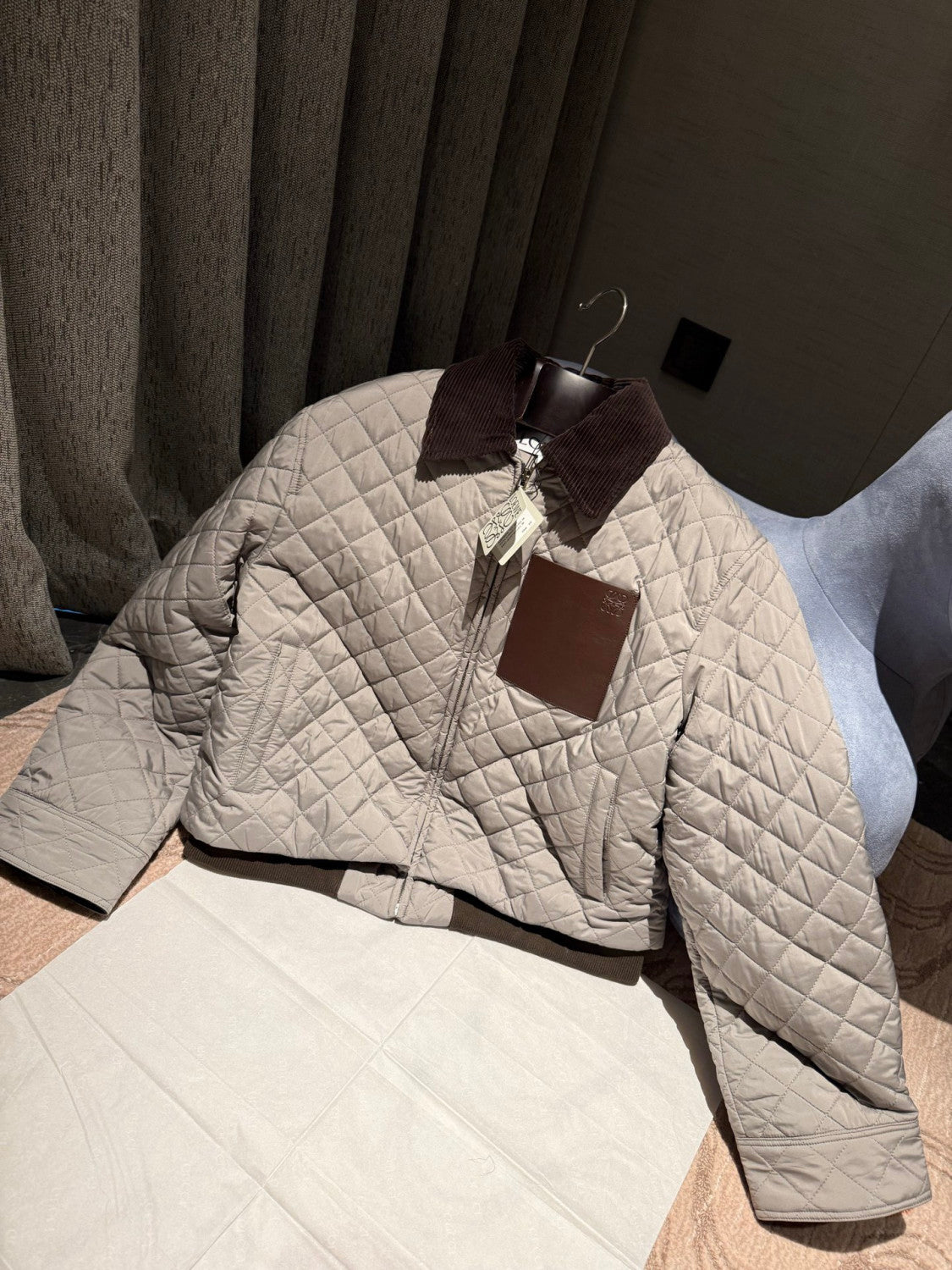 Loewe Short Jacket in Technical Fabric Grey #335510