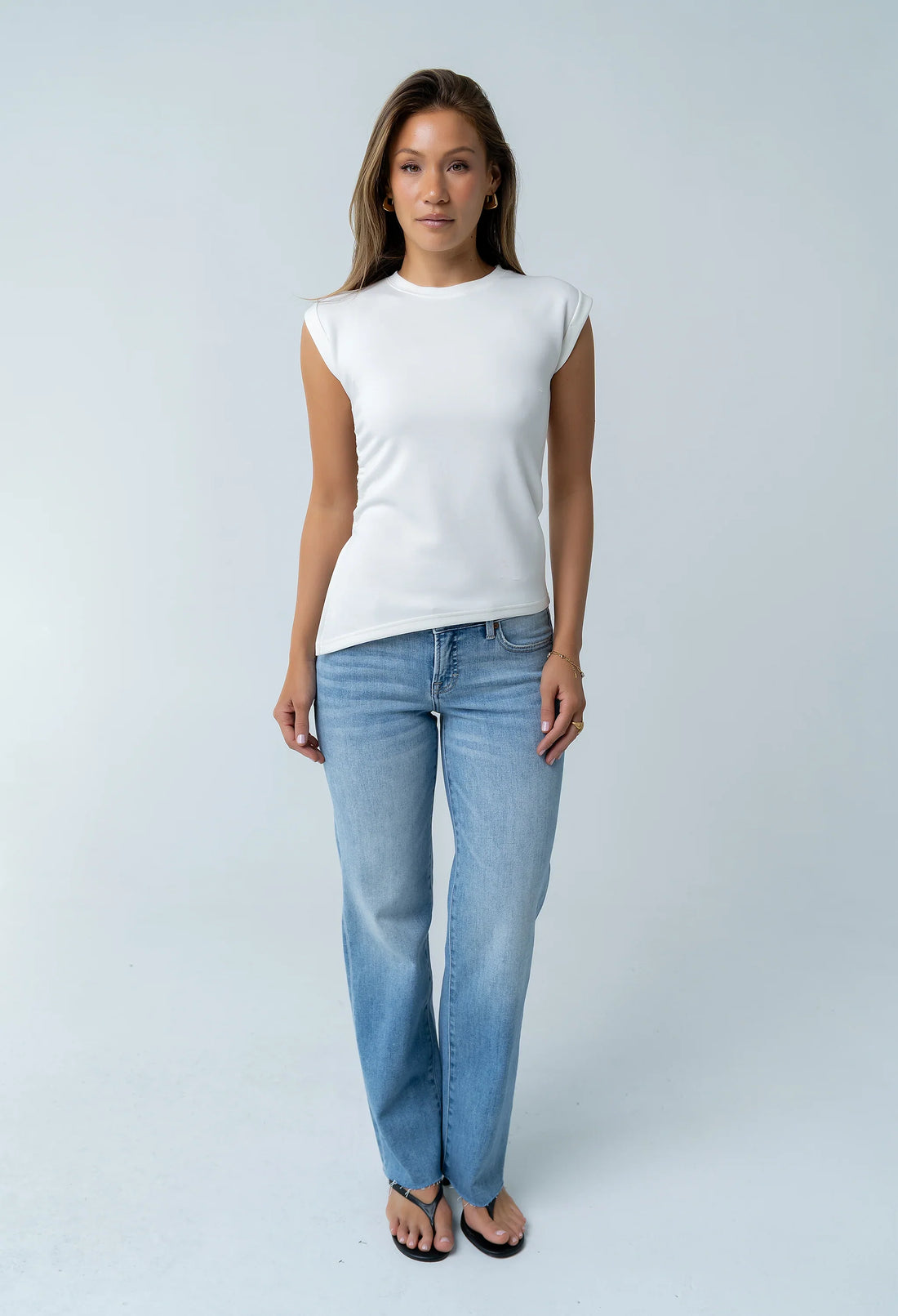 Johny Asymmetrical Top in White