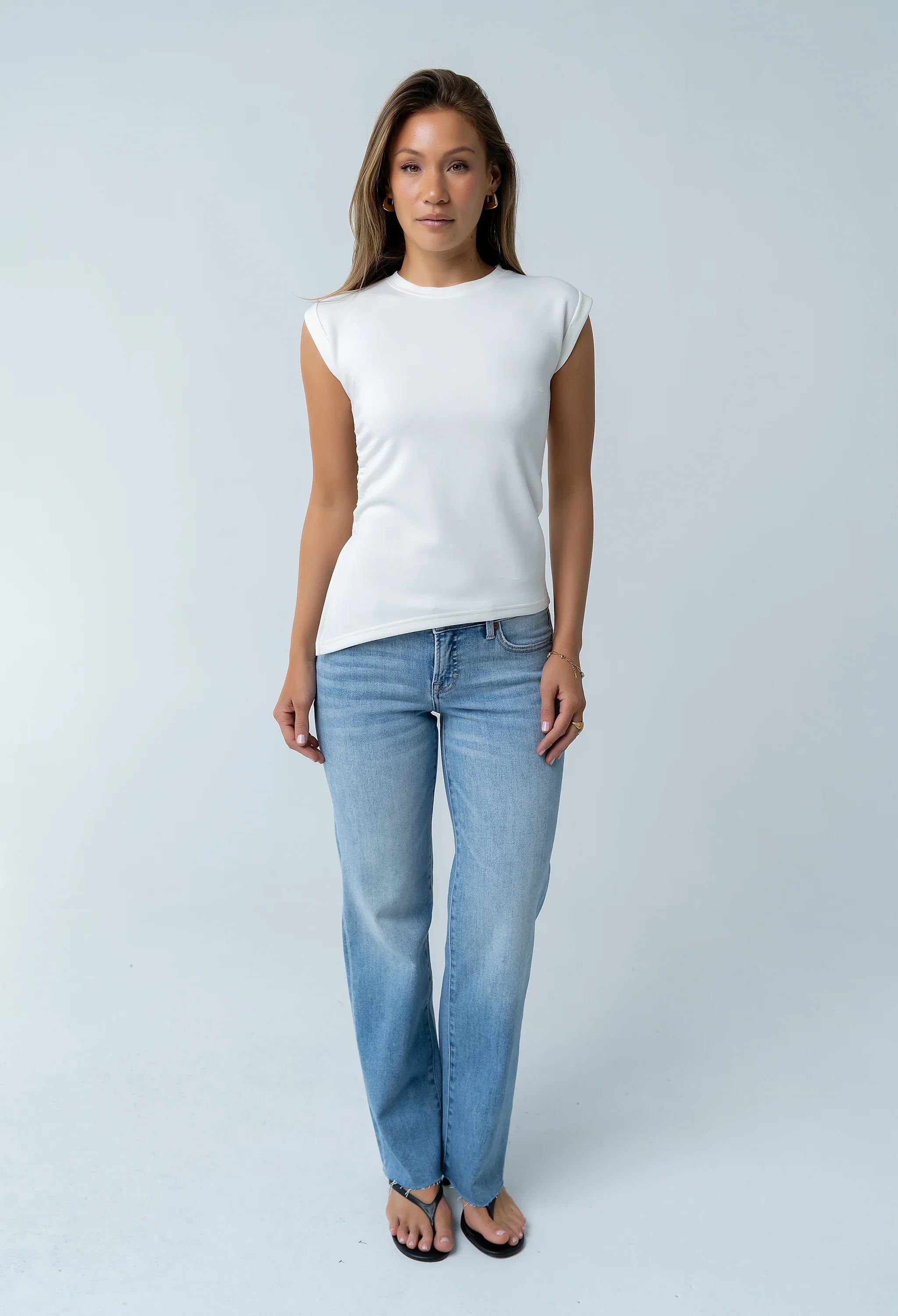 Johny Asymmetrical Top in White