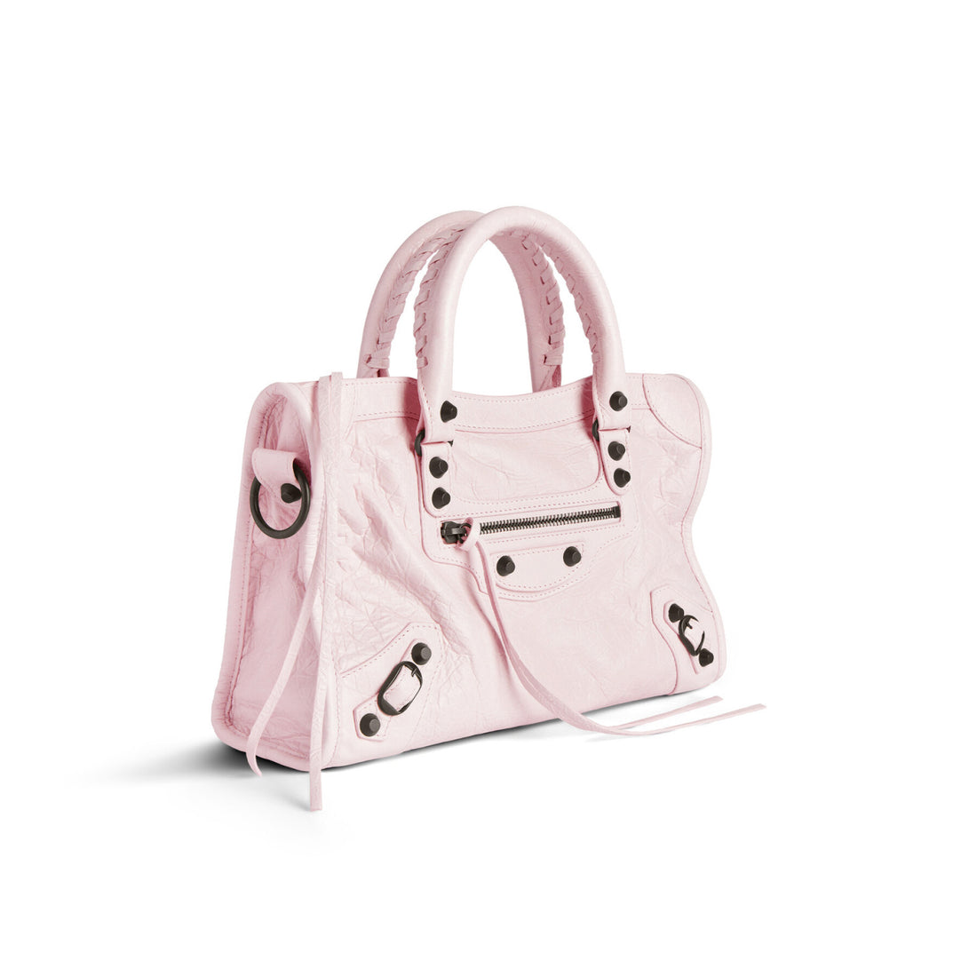 Balenciaga LE CITY Women's Fashion Classic Leather Solid Color Vintage Zipper Tote Bag Biker Bag Shoulder Bag Crossbody Bag Bags 8114422ABEK5723 #79386
