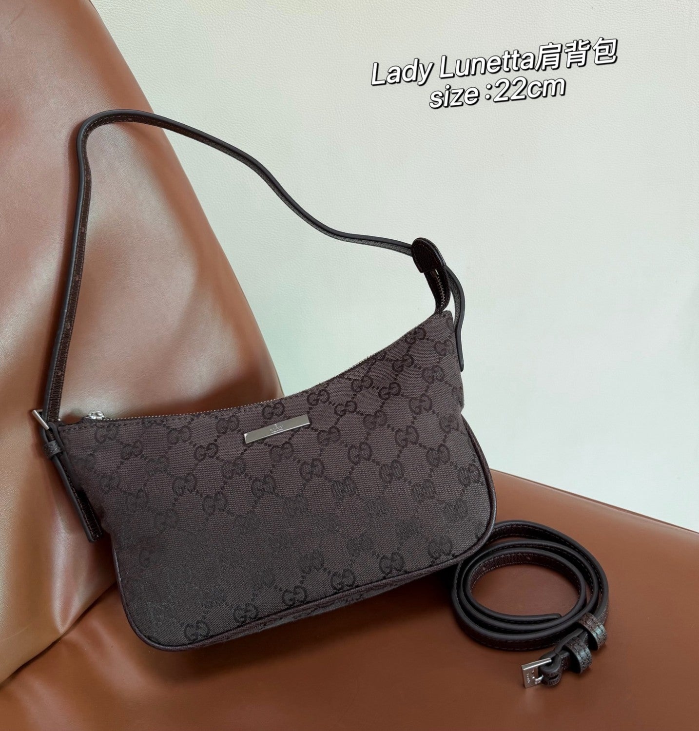 GUCCI Lady Lunetta Small Shoulder Bag GG Denim #384081