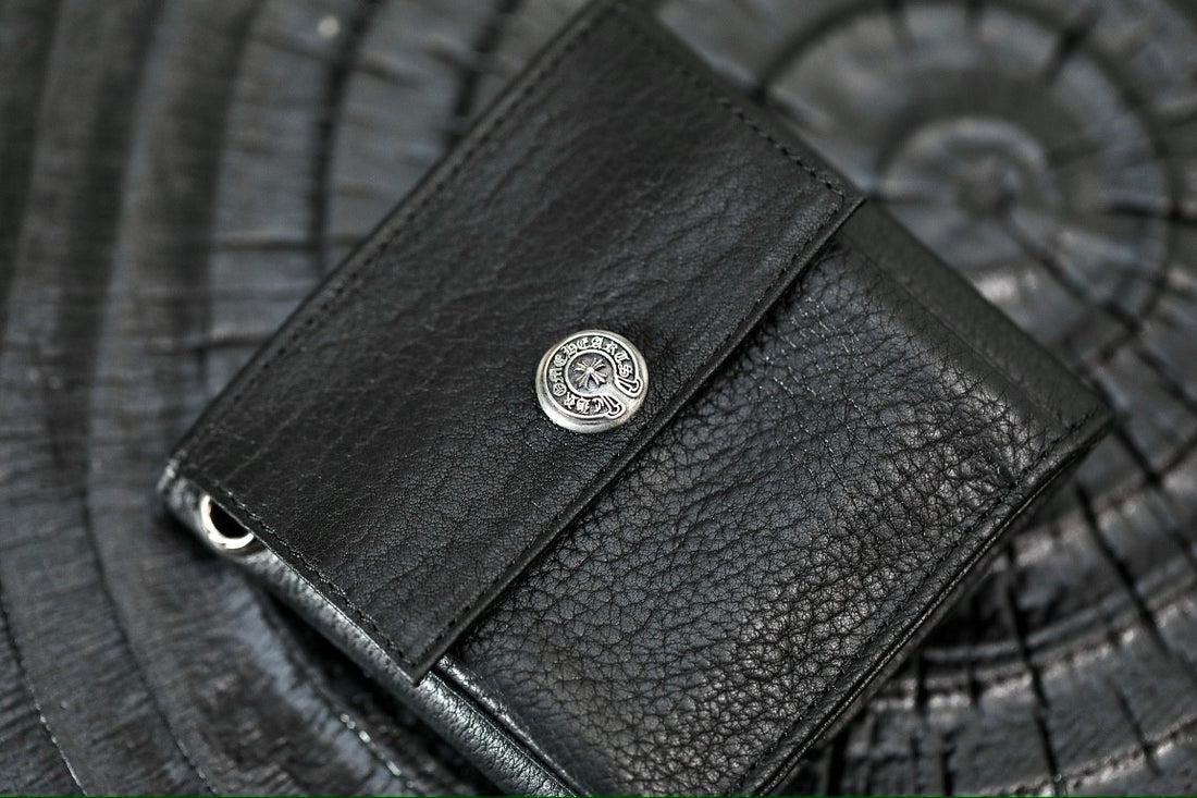 Chrome Hearts Luxury Fashion Trend Italian Cowhide 925 Sterling Silver Accessories Couple Men's And Women's Models Folding Card Case Card Holder Bags Bag #76515
