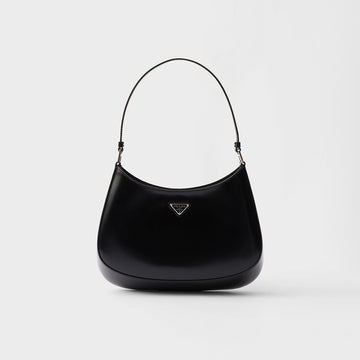 PRADA Black Prada Cleo Brushed Leather Shoulder Bag #336148