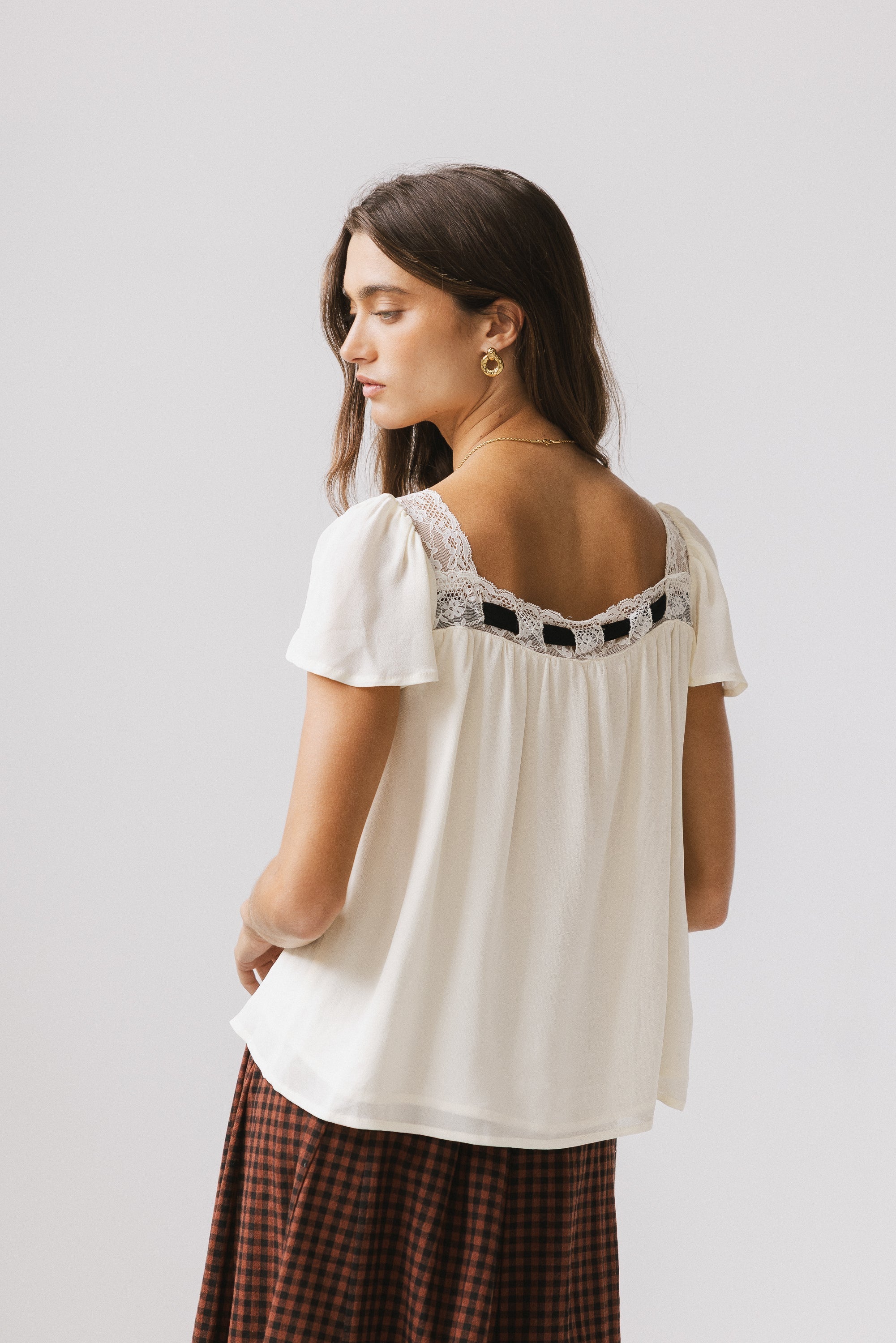 Cohen Bow Blouse in Off White