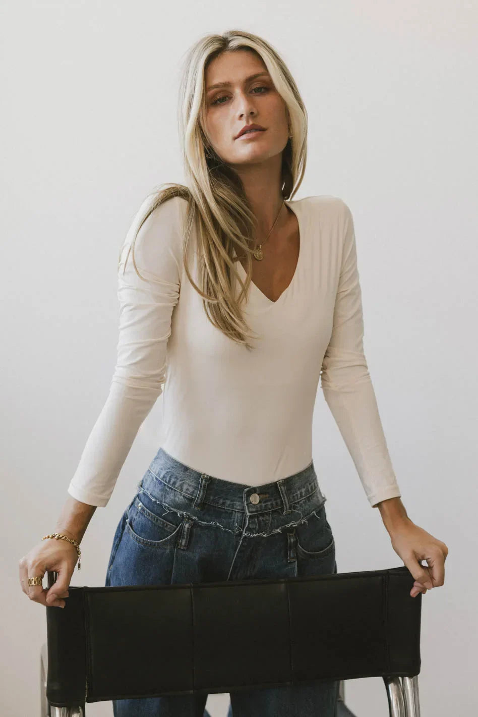 Iris Basic Top in Cream