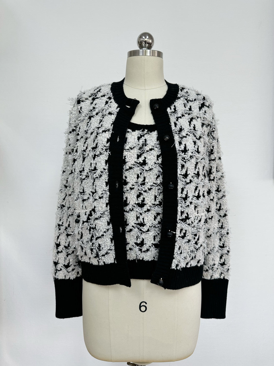 Dior Top -quality Version Houndstooth Two-piece Cardigan #307250