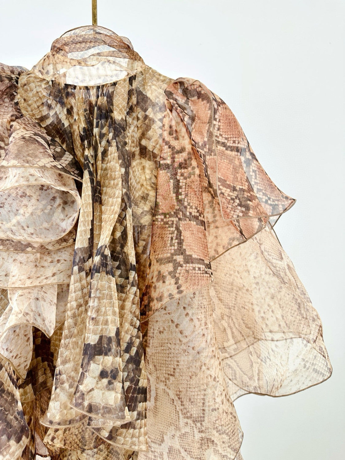 Zimmermann Women's Memento Billow Blouse Spliced Snake #329163