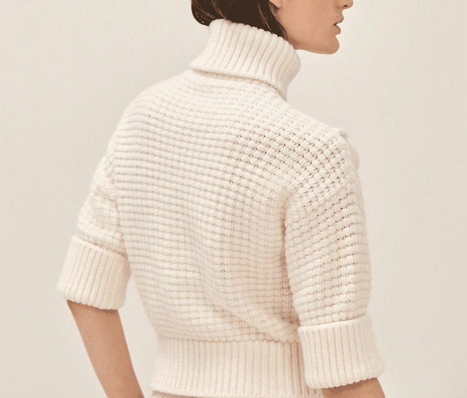 Herm¨¨s Women's 3D Embellished Knitted Turtleneck Sweater #328888
