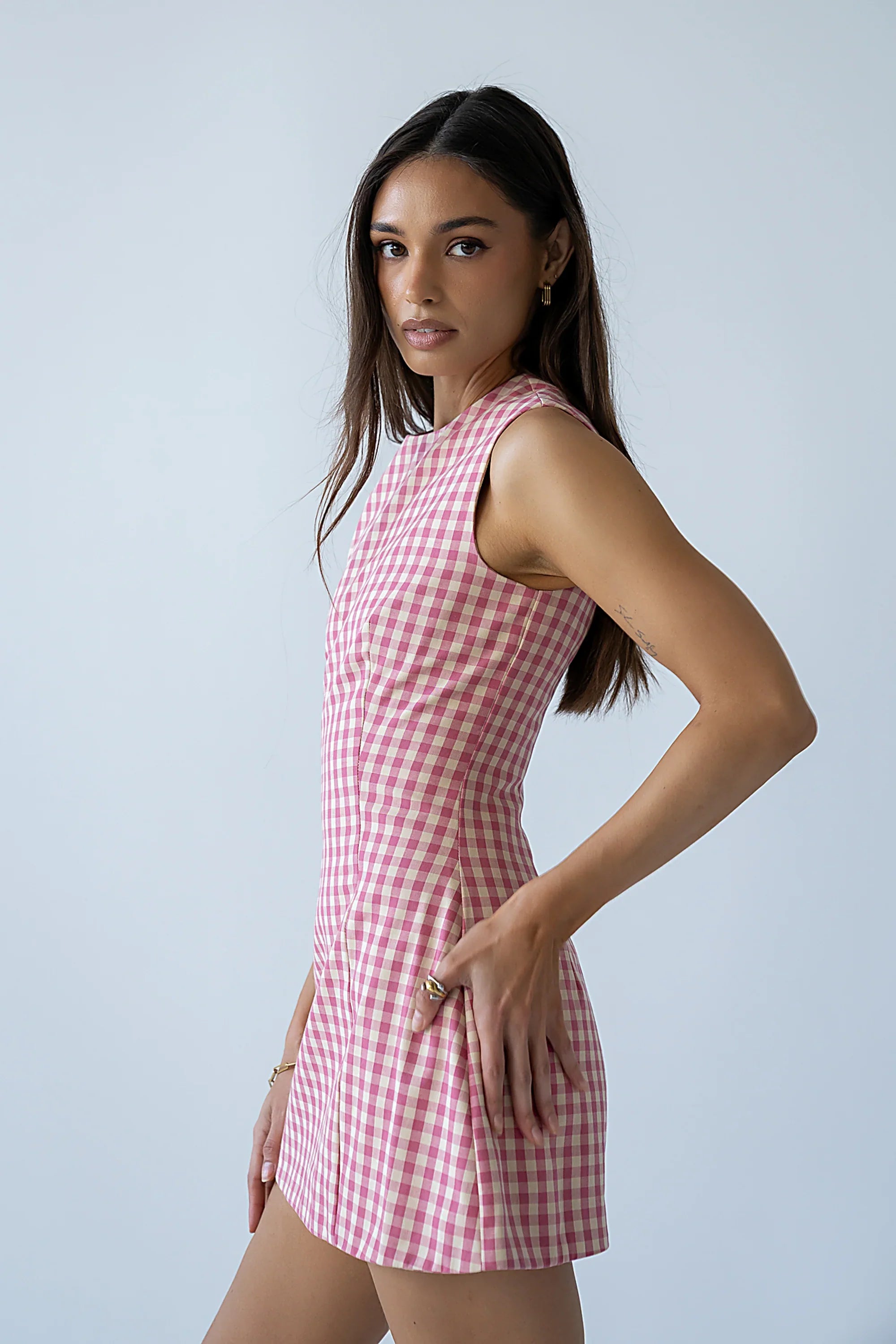 Brecken Gingham Mini Dress