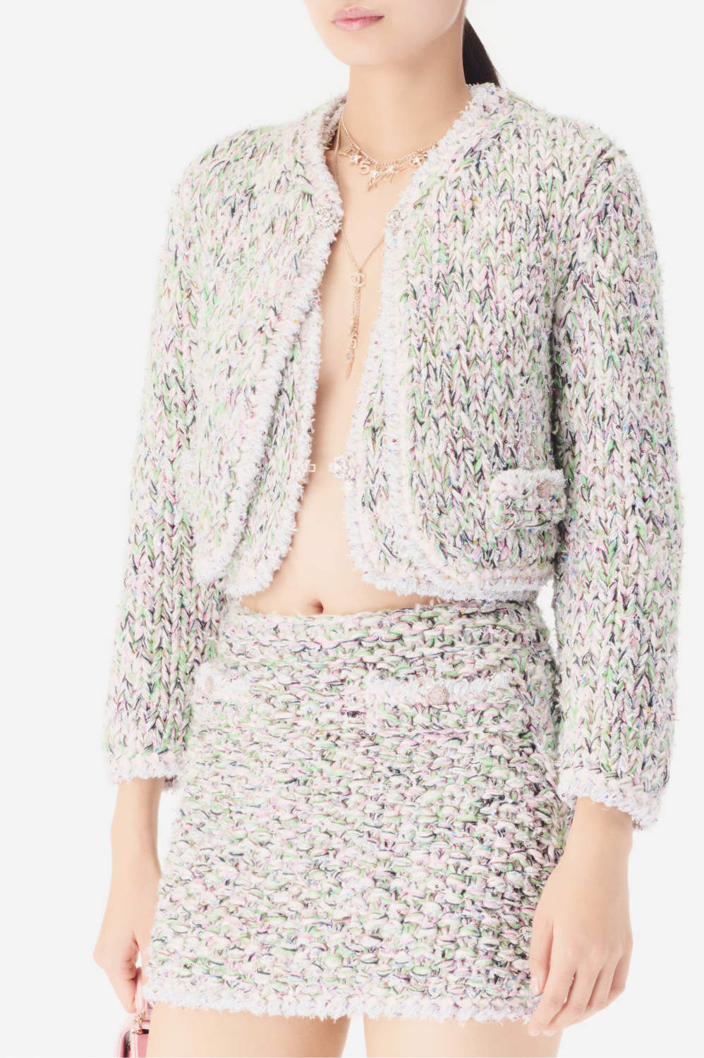 Chanel Jacket Cotton Wool Multicolour #333815