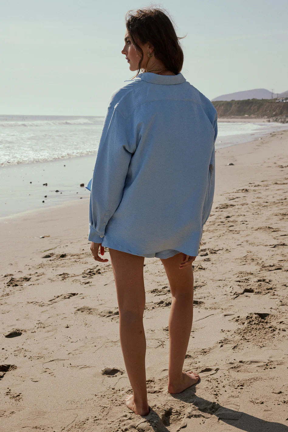 Lena Button Up in Blue