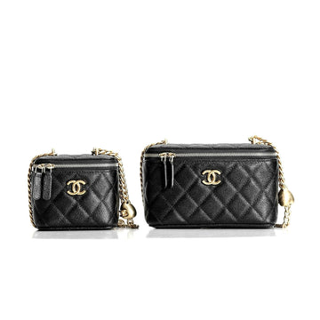 Chanel Women's Solid Color Chain Shoulder Grain Embossed Calfskin Box Bag Tote Shoulder Bags #75941
