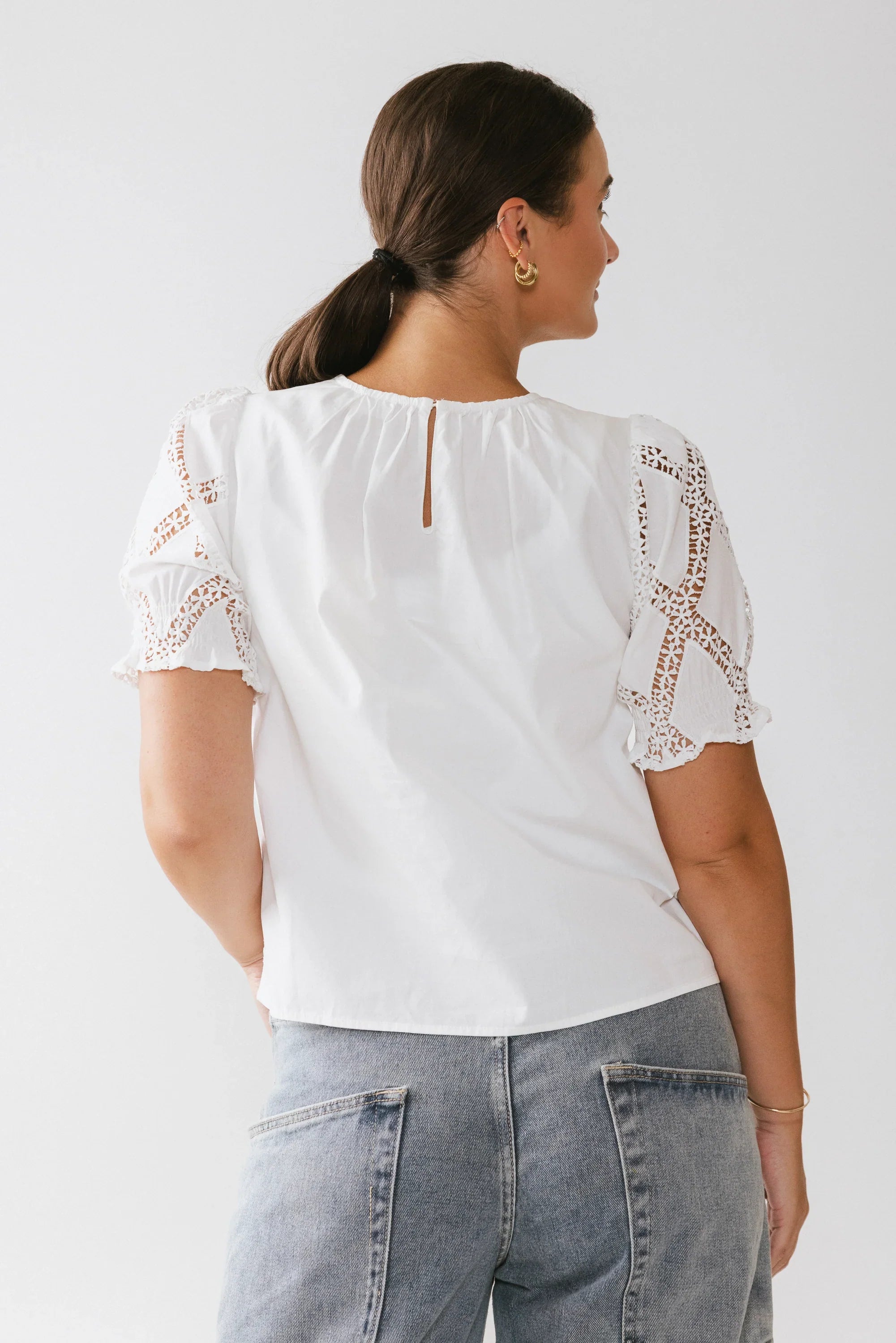 Noelle Loose Blouse in White