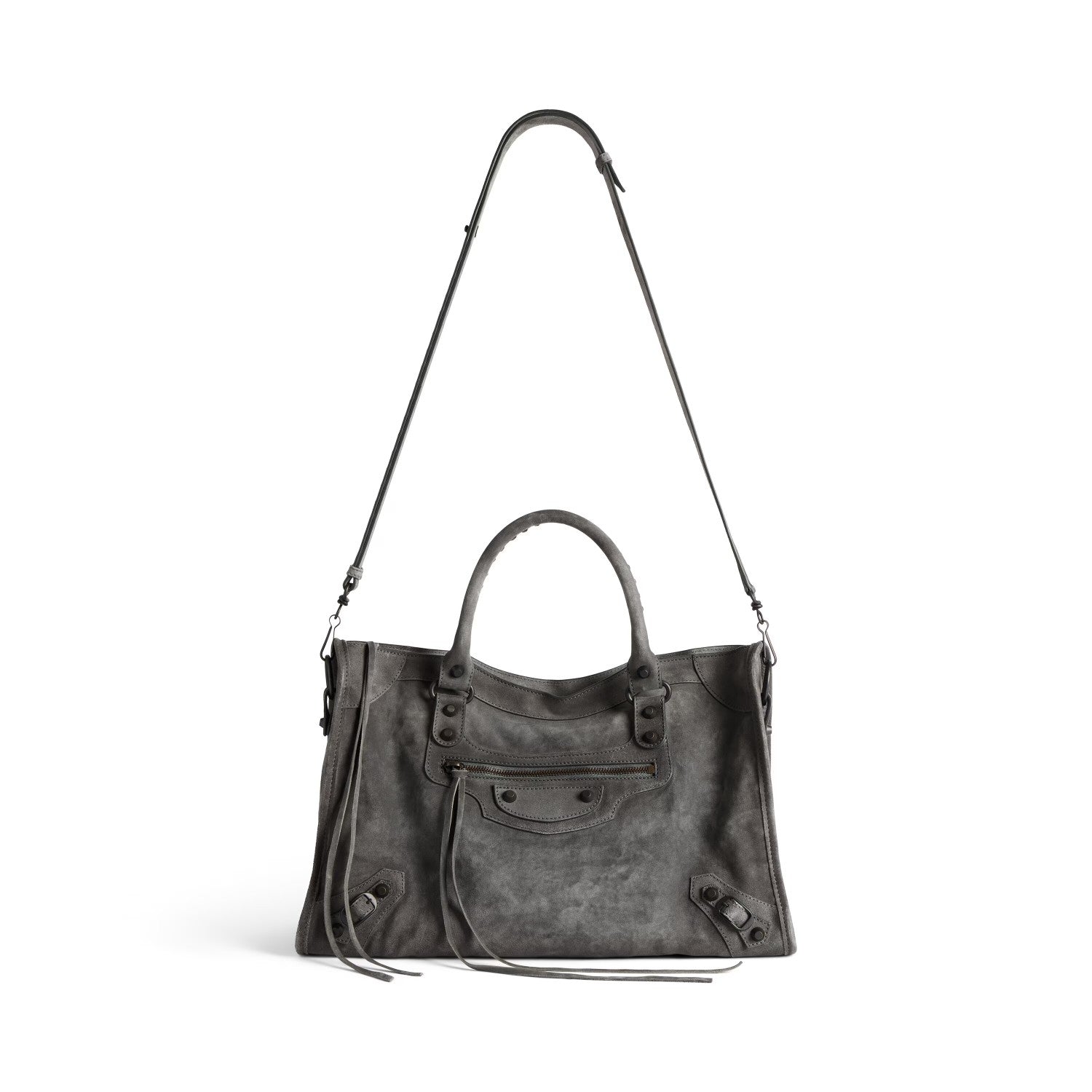 Balenciaga LE CITY Medium Handbag Women's Fashion Luxury Solid-Colour Suede Tote Bag Crossbody Bag Bags 8230582AB2A1143 Ngvp #2434