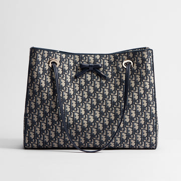 DIOR Medium Dior Promenade Shopping Bag Blue Dior Oblique Jacquard #376637