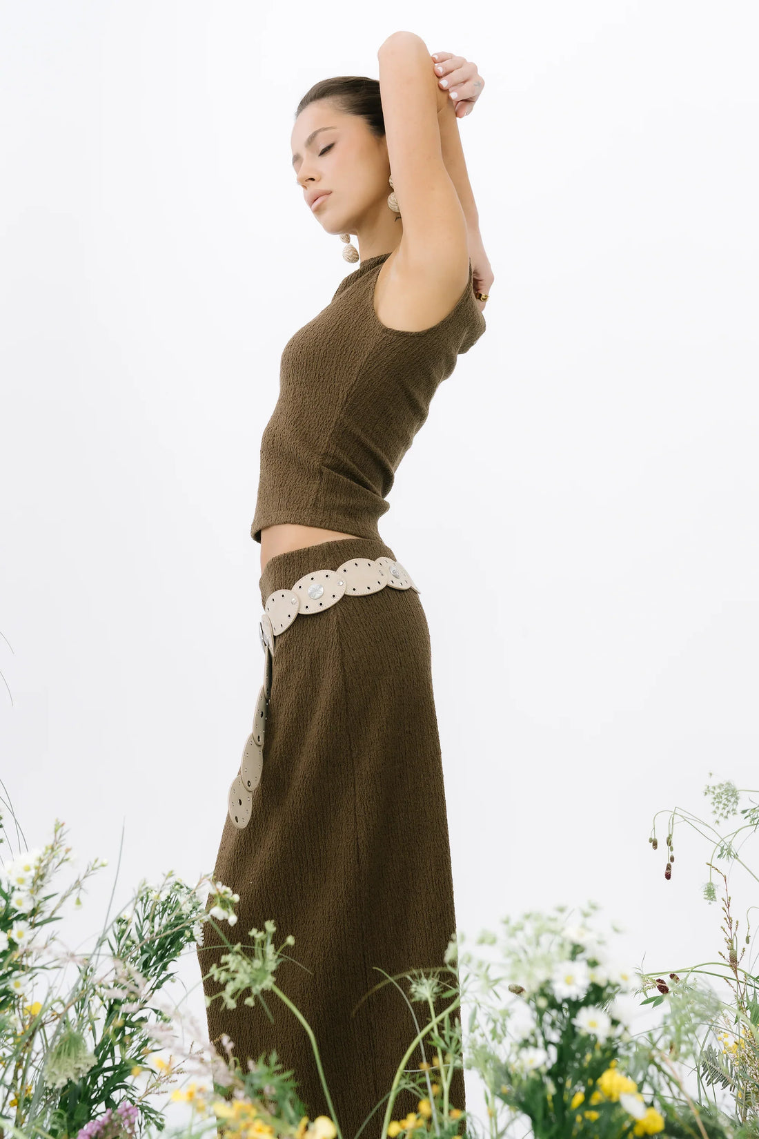 Opal Textured Top in Brown