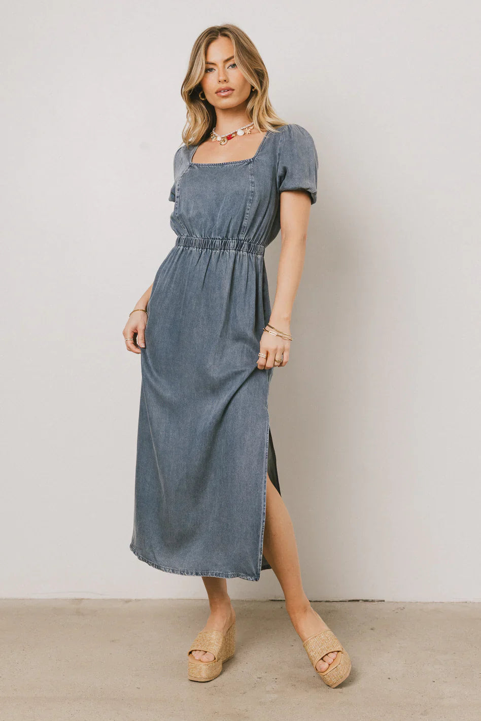 Gael Denim Maxi Dress