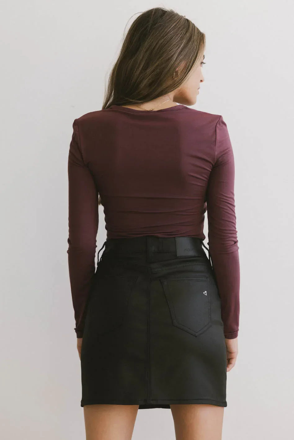 Iris Basic Top in Wine