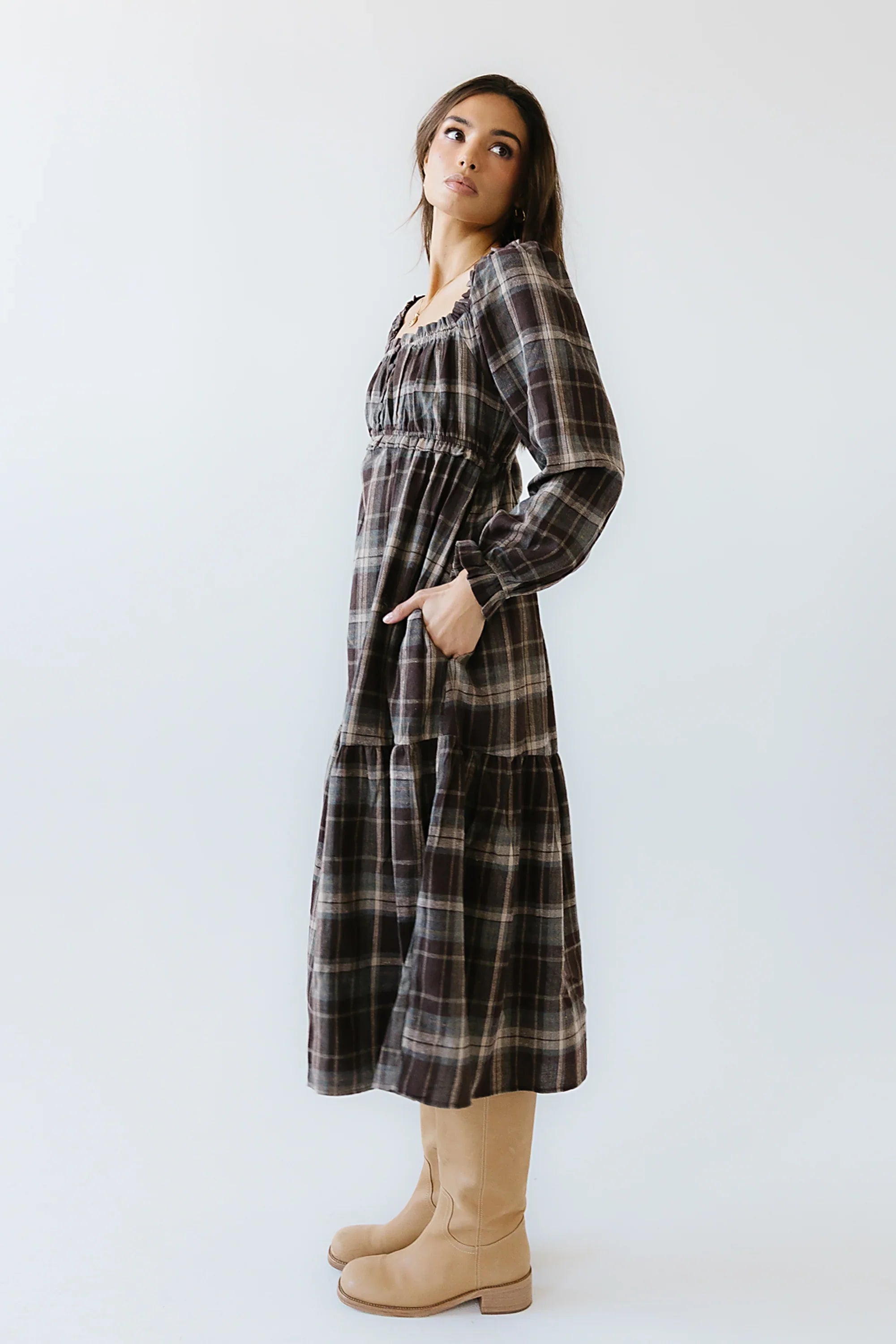 Harlow Plaid Maxi Dress
