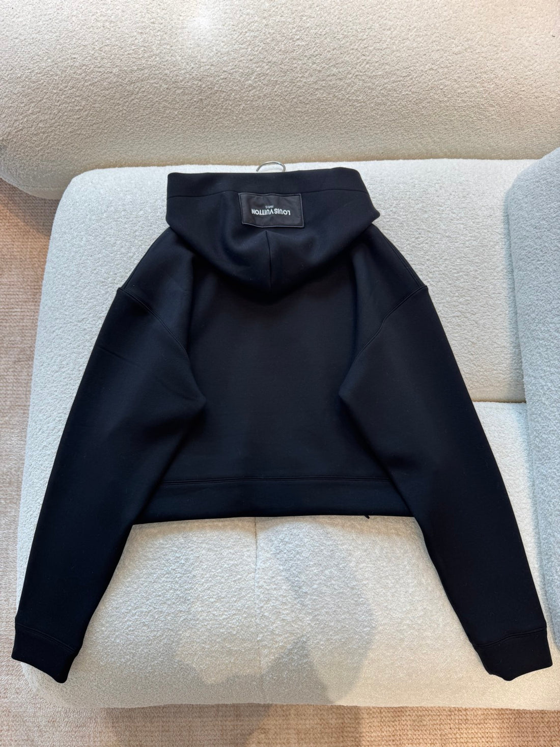 Louis Vuitton Women's Fall/Winter Fashion Casual Solid Color Vintage Print Scarf Hooded Pullover Long-Sleeve Sweatshirt #78753