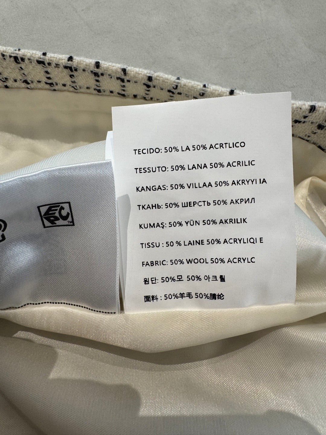 MiuMiu Short Plaid Dress White #335942