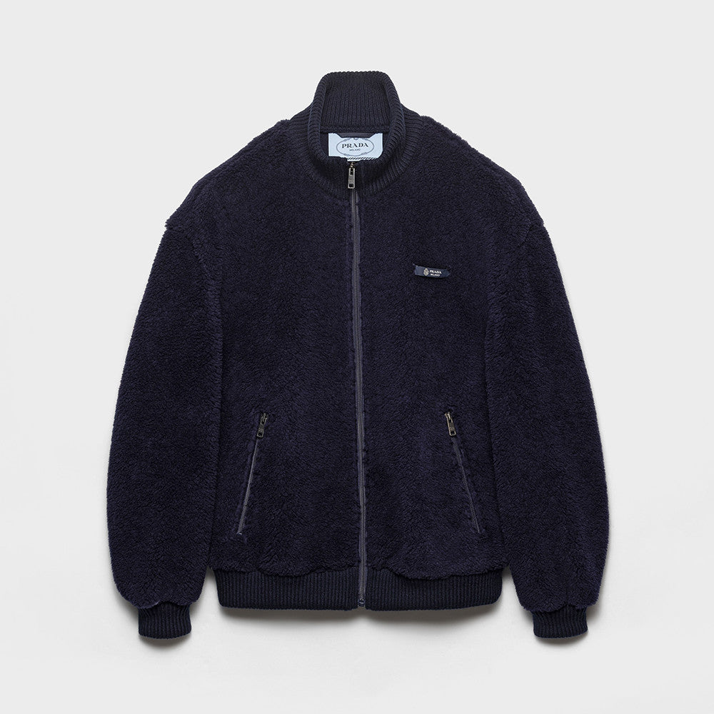 Prada Marineblau Jacke Aus Fleece #336599
