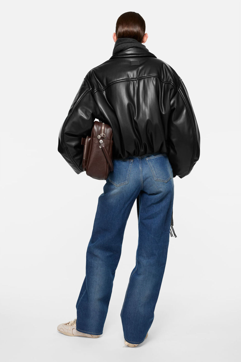 Acne Studios Hooded faux leather jacket #336625