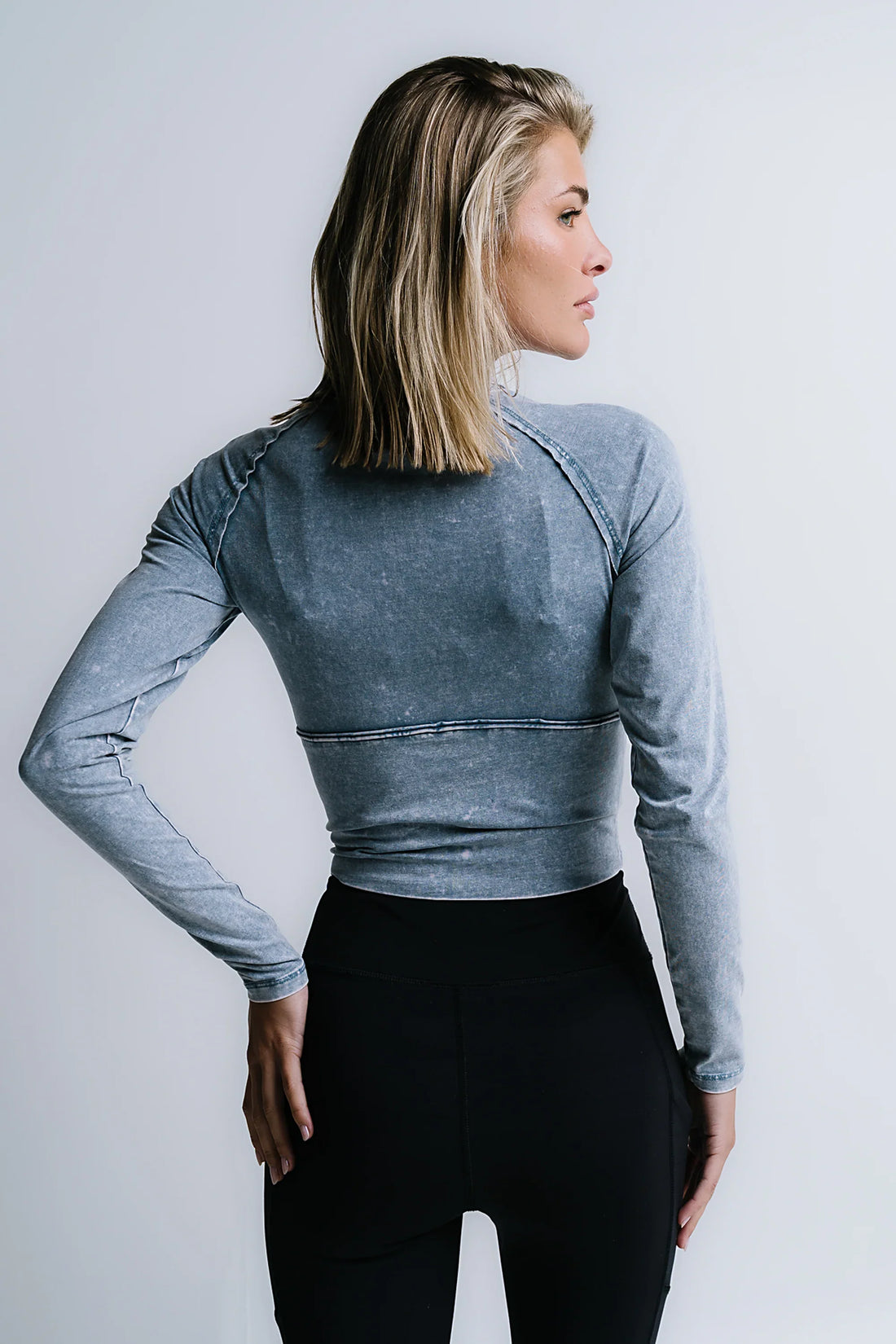 Louise Fitted Top in Blue