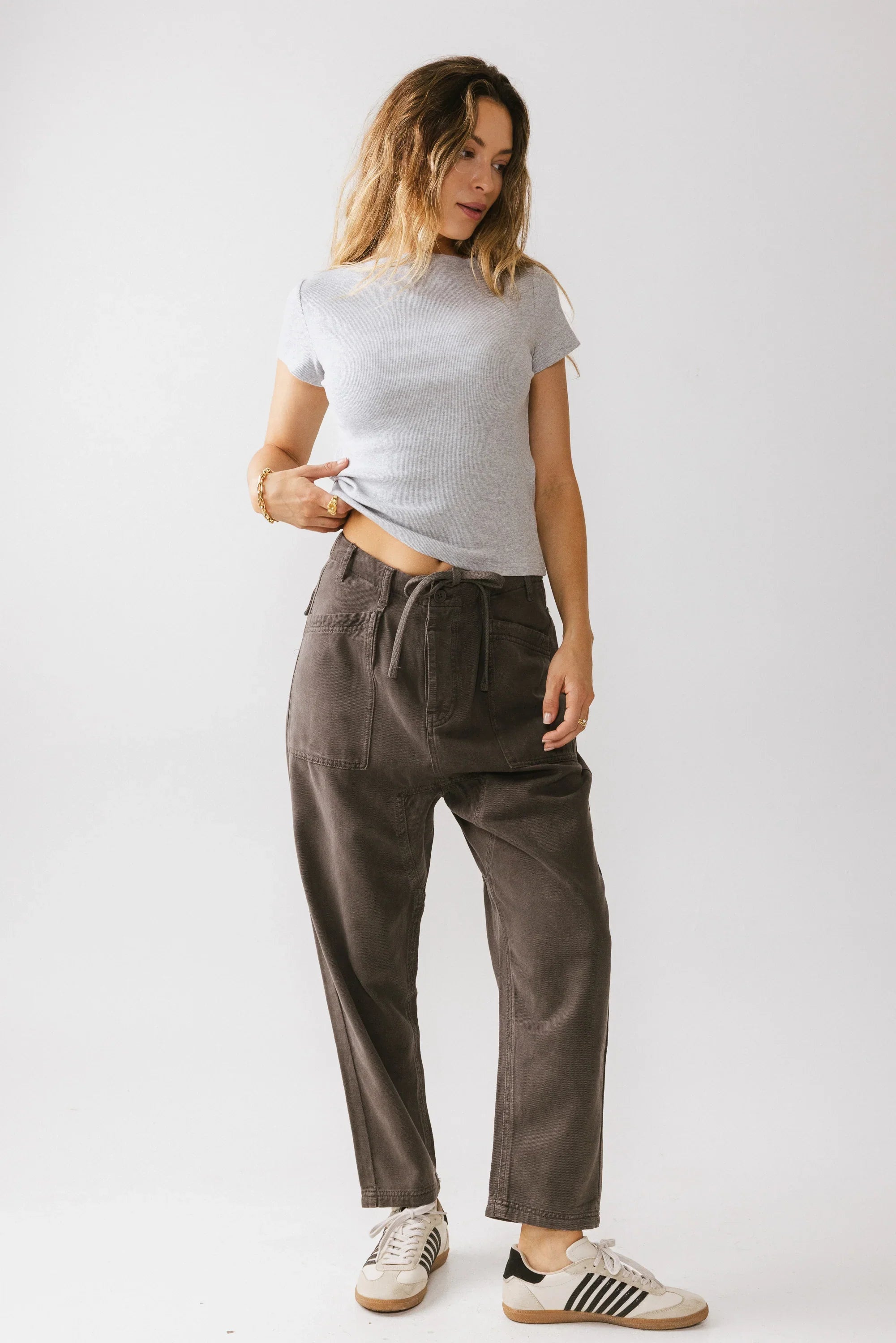 Martha Boatneck Top in Grey