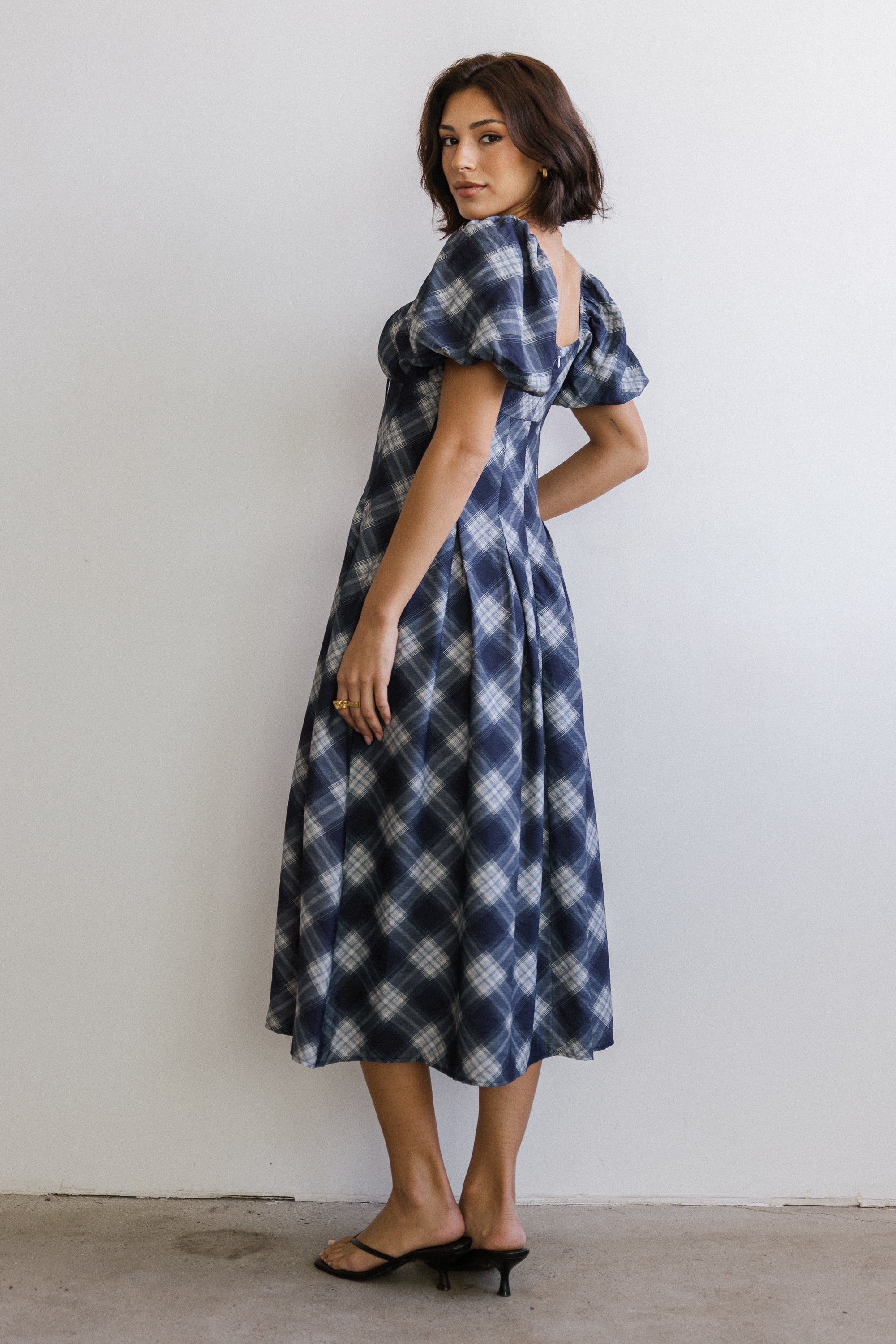 Kasey Plaid Midi Dress