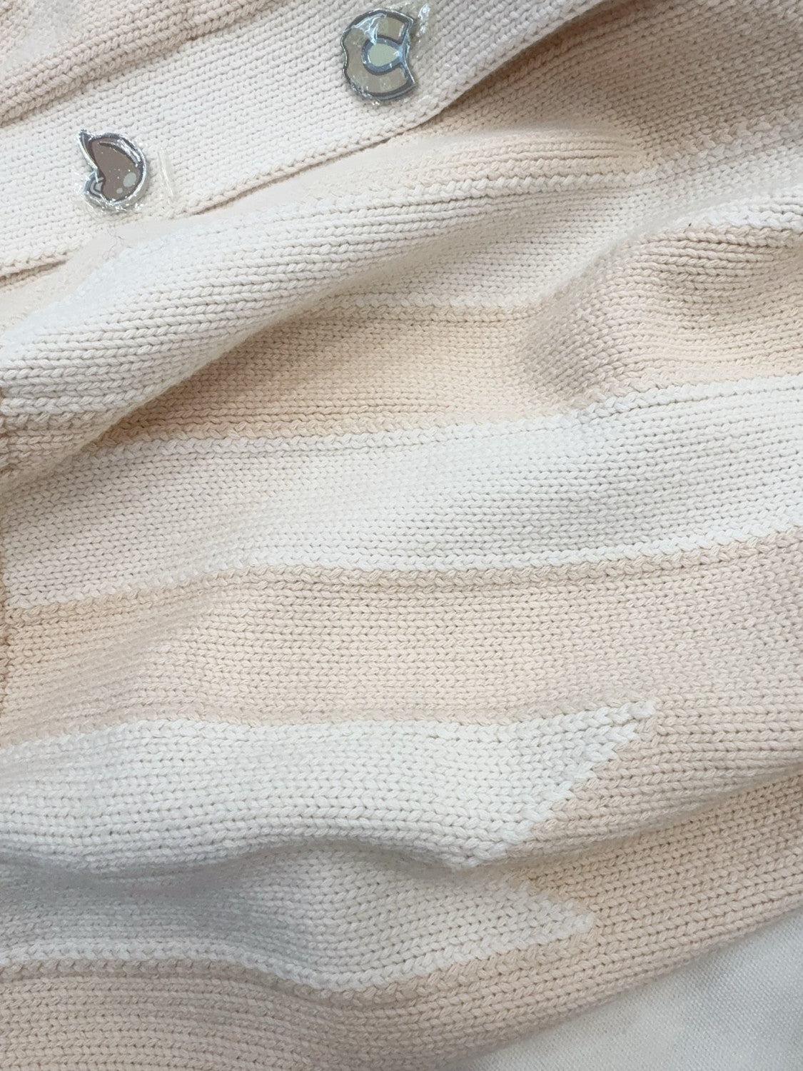 Hermes Long sleeve Long Cardigan Thick Bicolor Cotton #333633