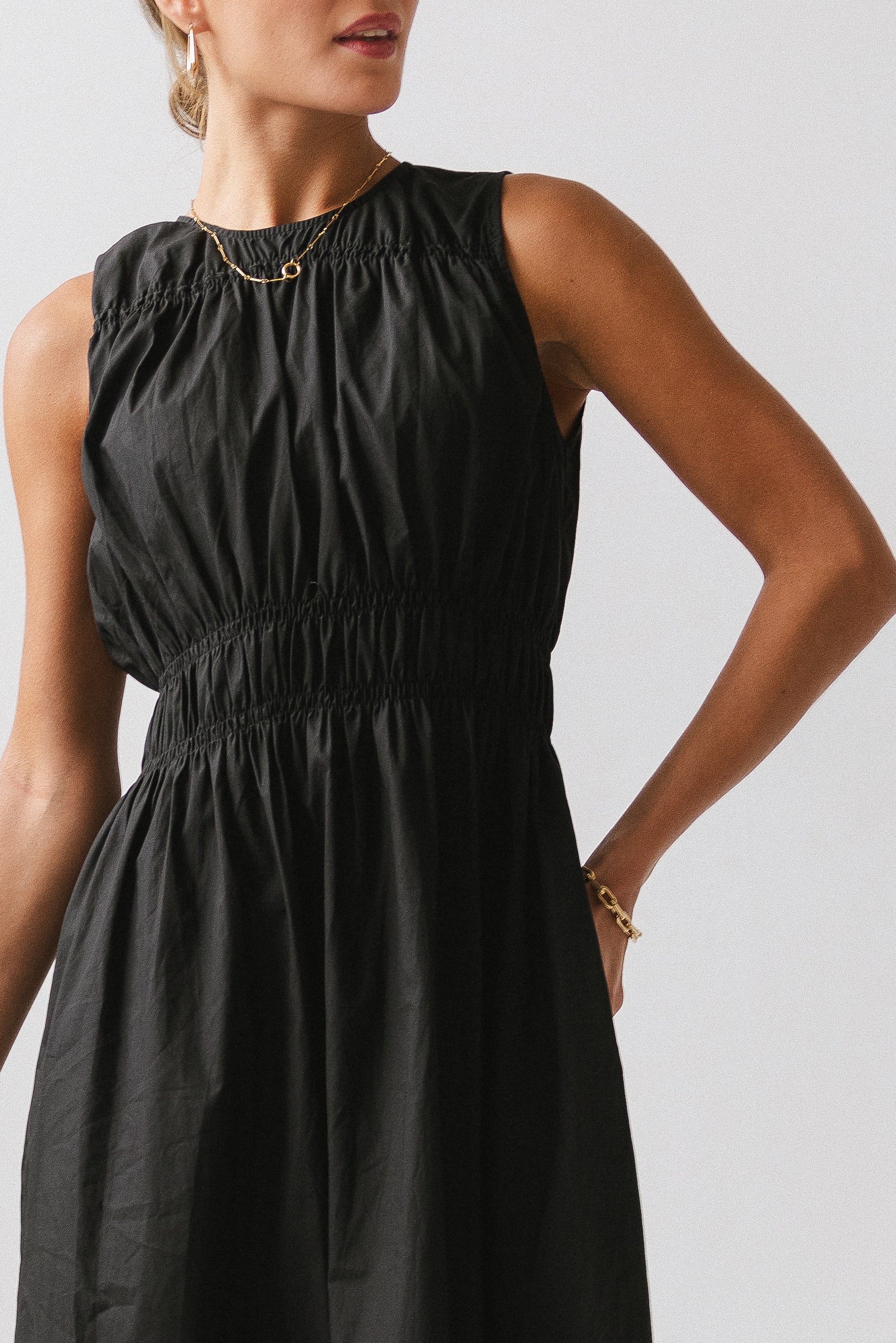 Carmina Tiered Dress in Black