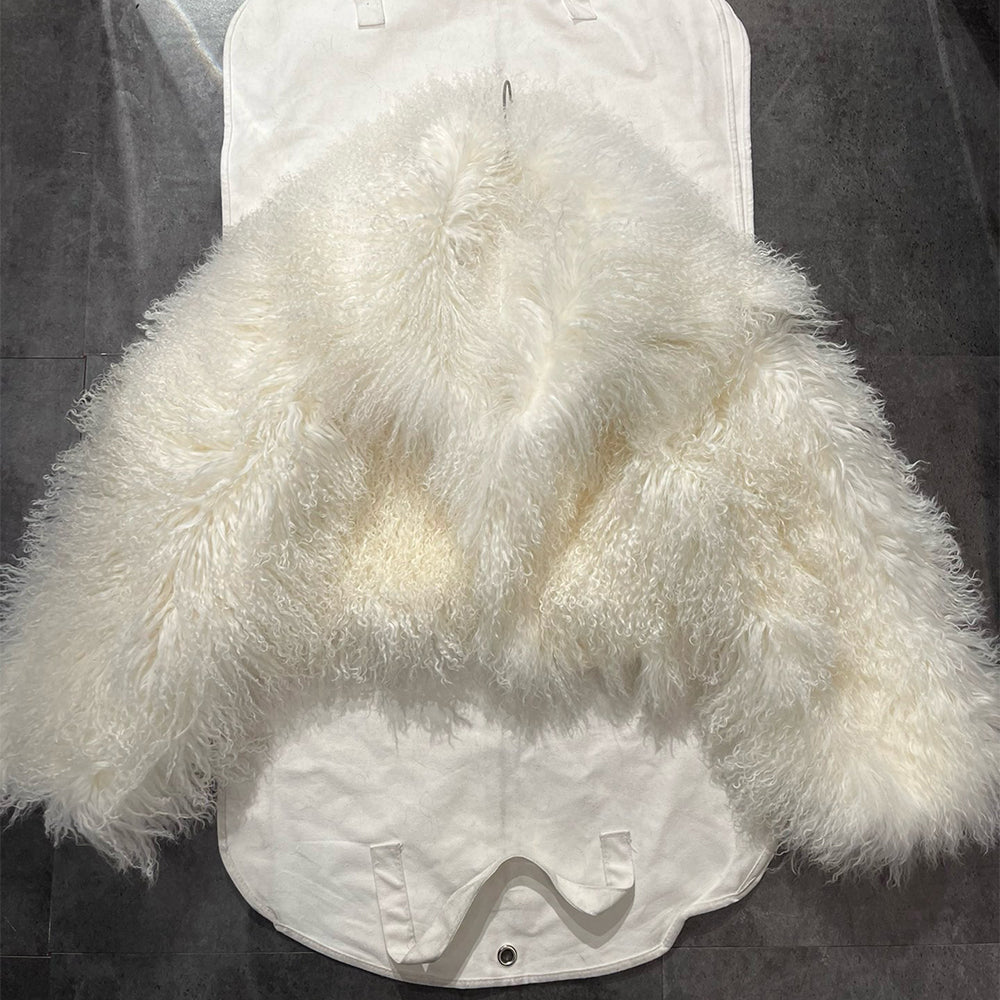 Beach Sheepskin Solid Color Fluffy Casual Long-Sleeved Fur #171746