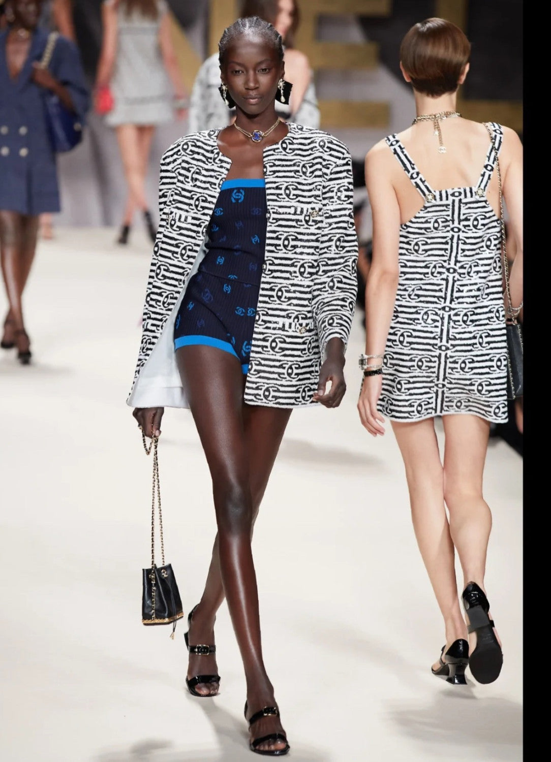 Chanel Cc Sequin Embroidered Jacket #335797