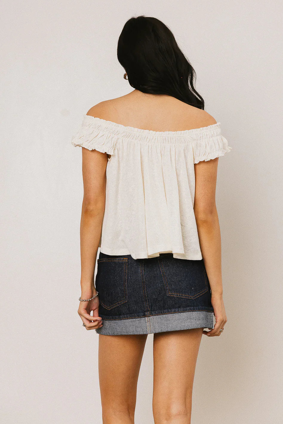 Casey Relaxed Top in Cream