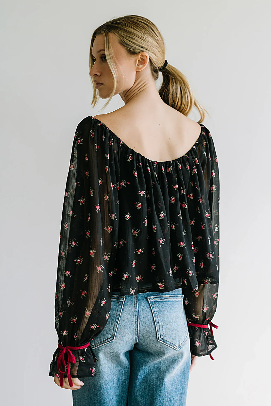 Mateo Floral Crinkle Blouse