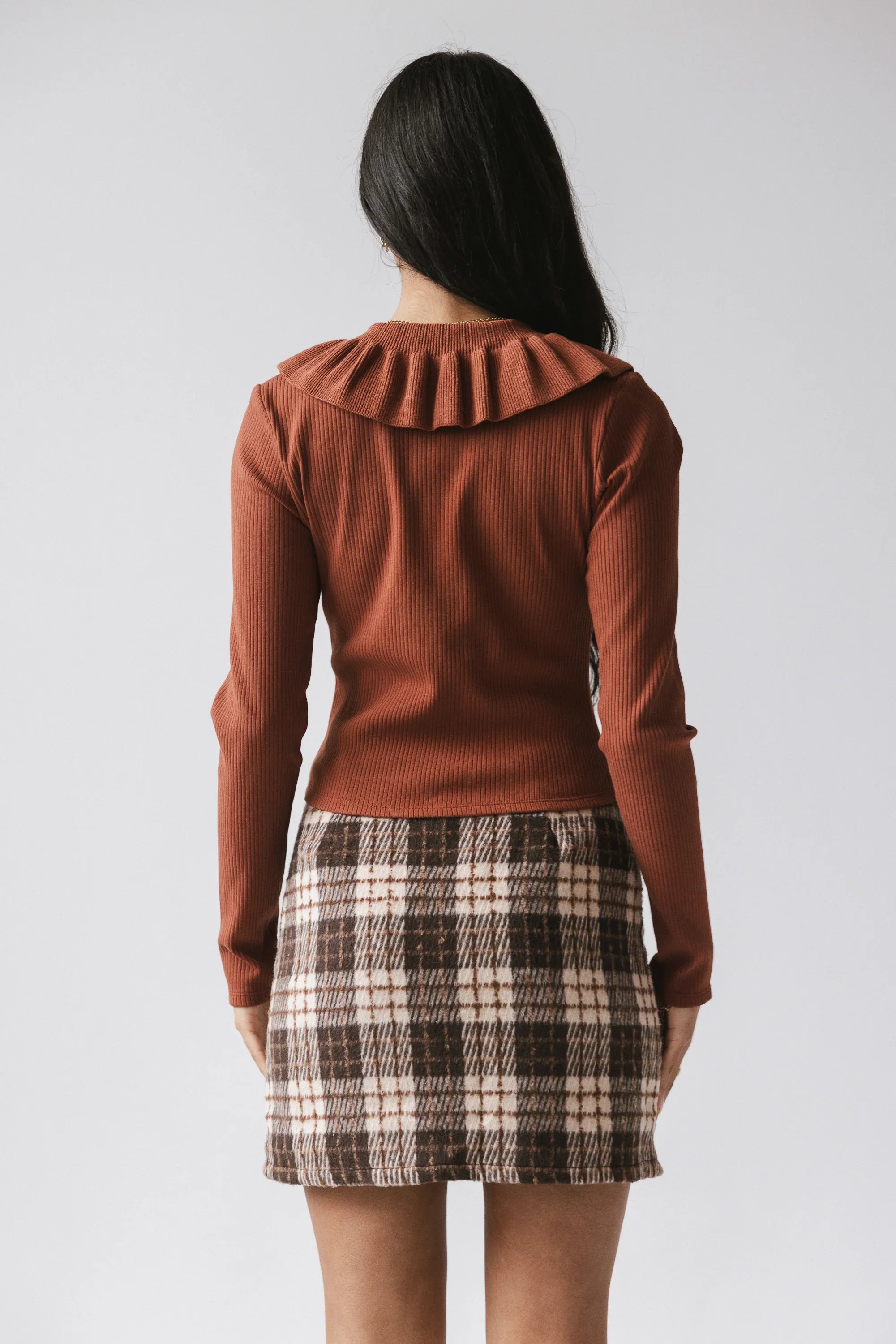 Gen Collared Top in Rust