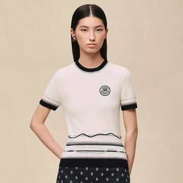 Herm¨¨s Ex-Libris short-sleeve sweater #377273