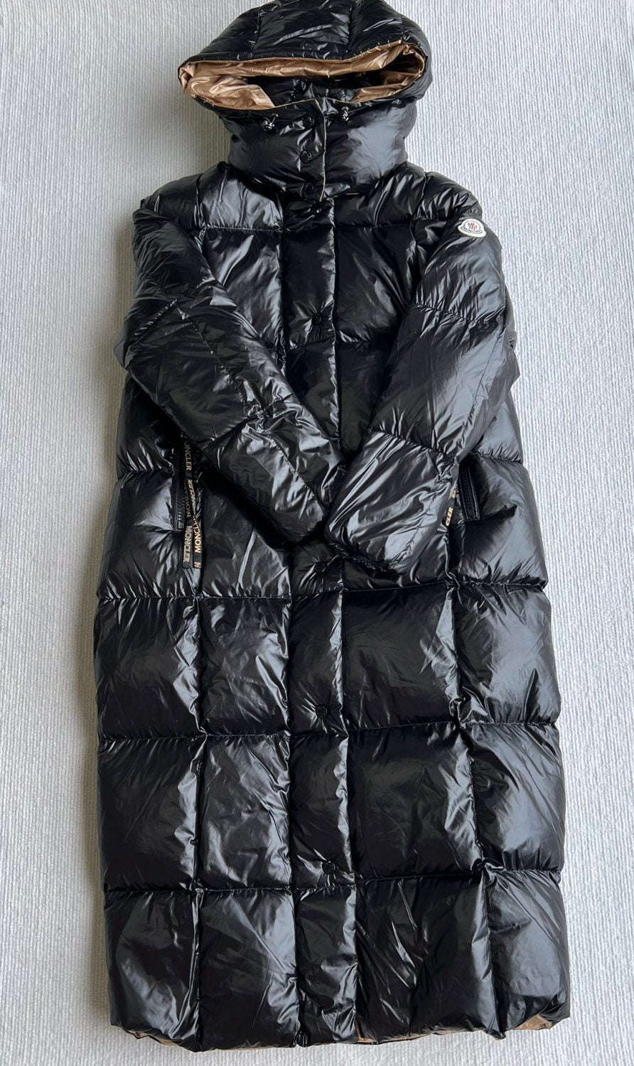 Moncler Parnaiba Men's And Women's Winter Fashion Casual Solid Color Nylon White Goose Down Hooded Long Down Jacket #78769