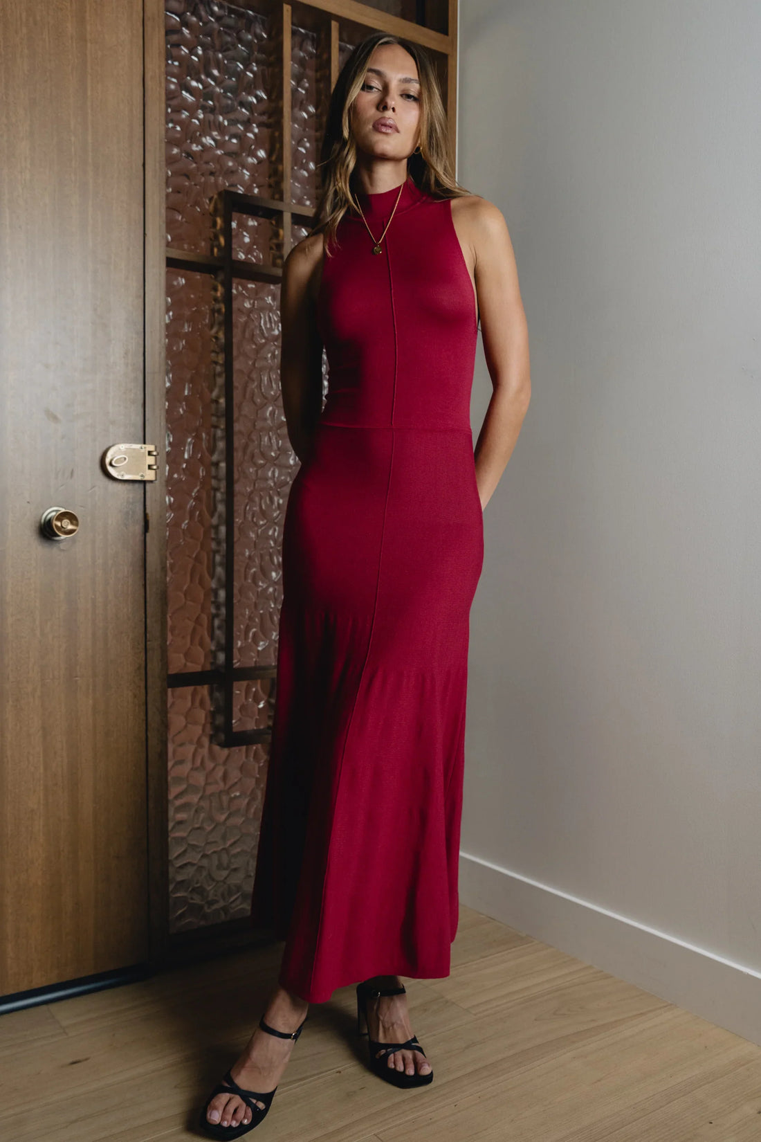 Liz Mock Neck Maxi Dress