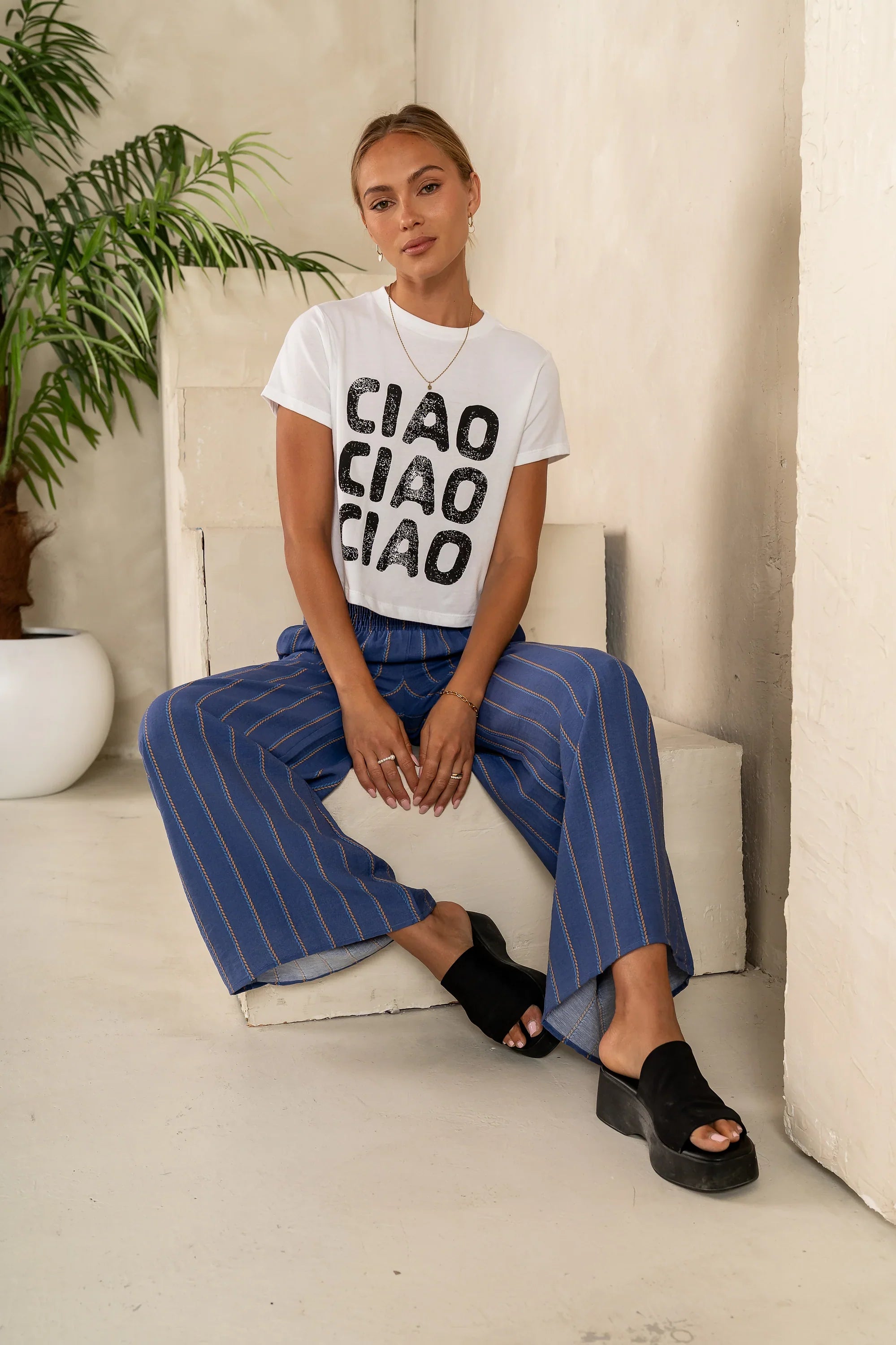 Ciao Graphic Tee in White