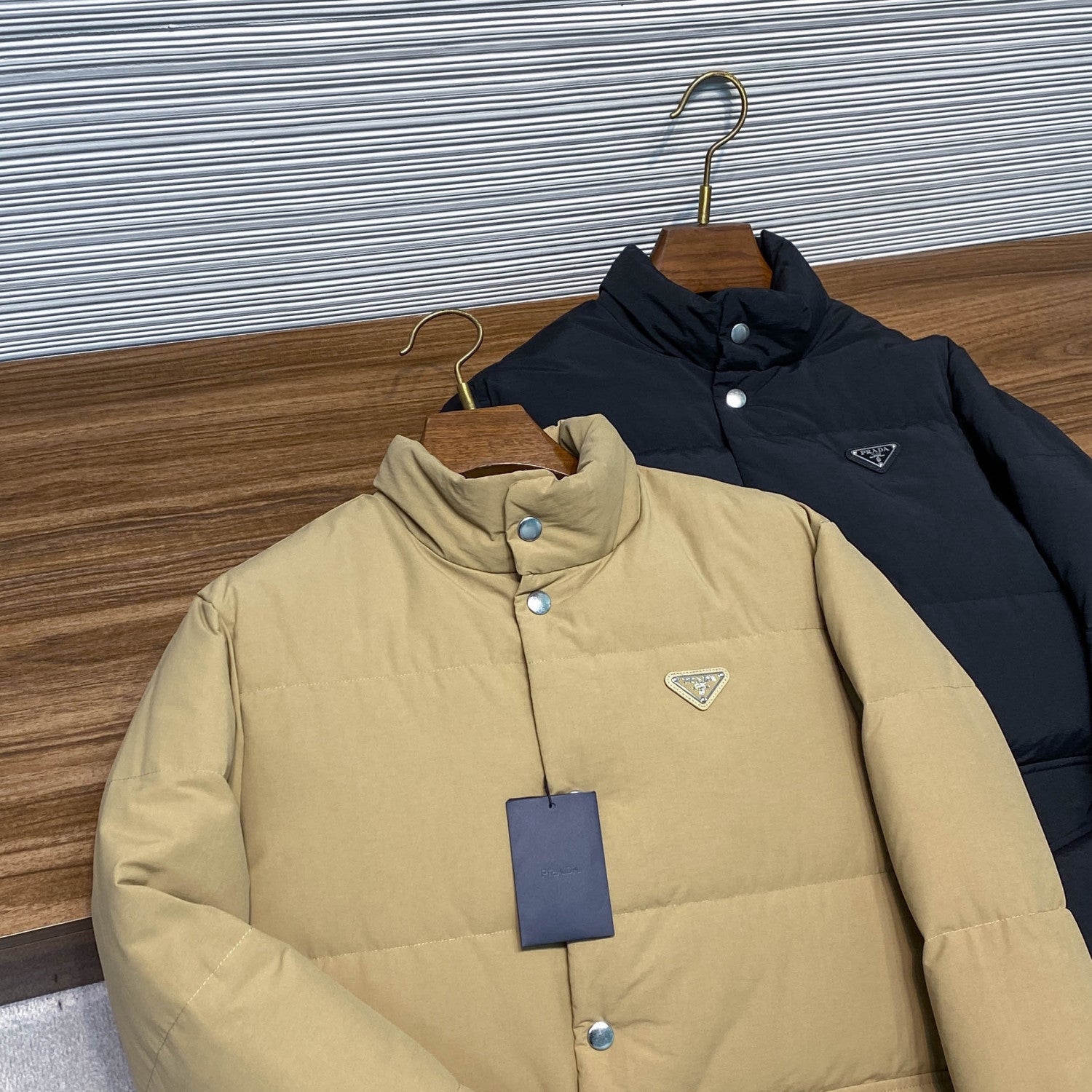 Prada Brown Down Filled Technical Puffer Jacket #333729