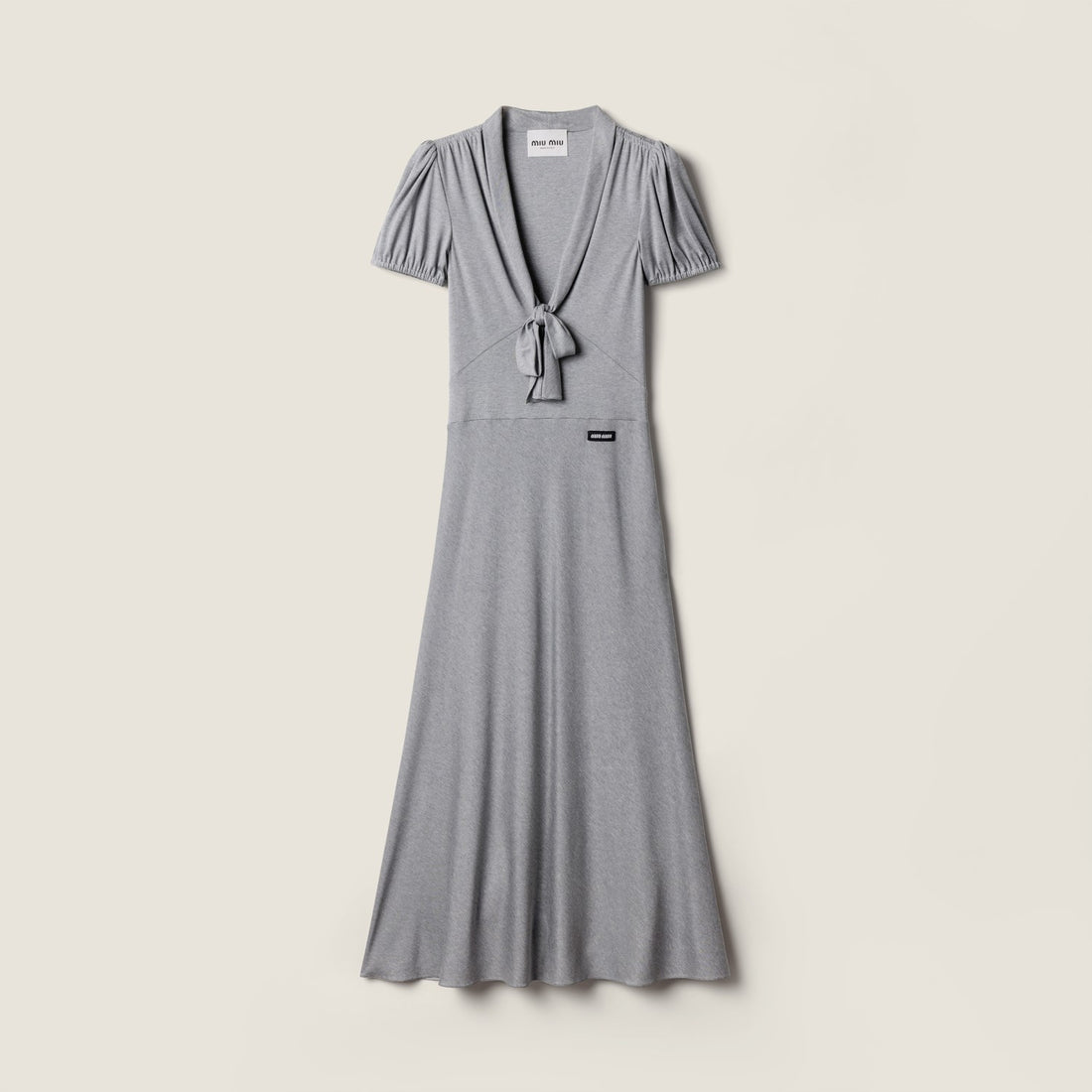 MiuMiu Grey Silk Jersey Dress #375483