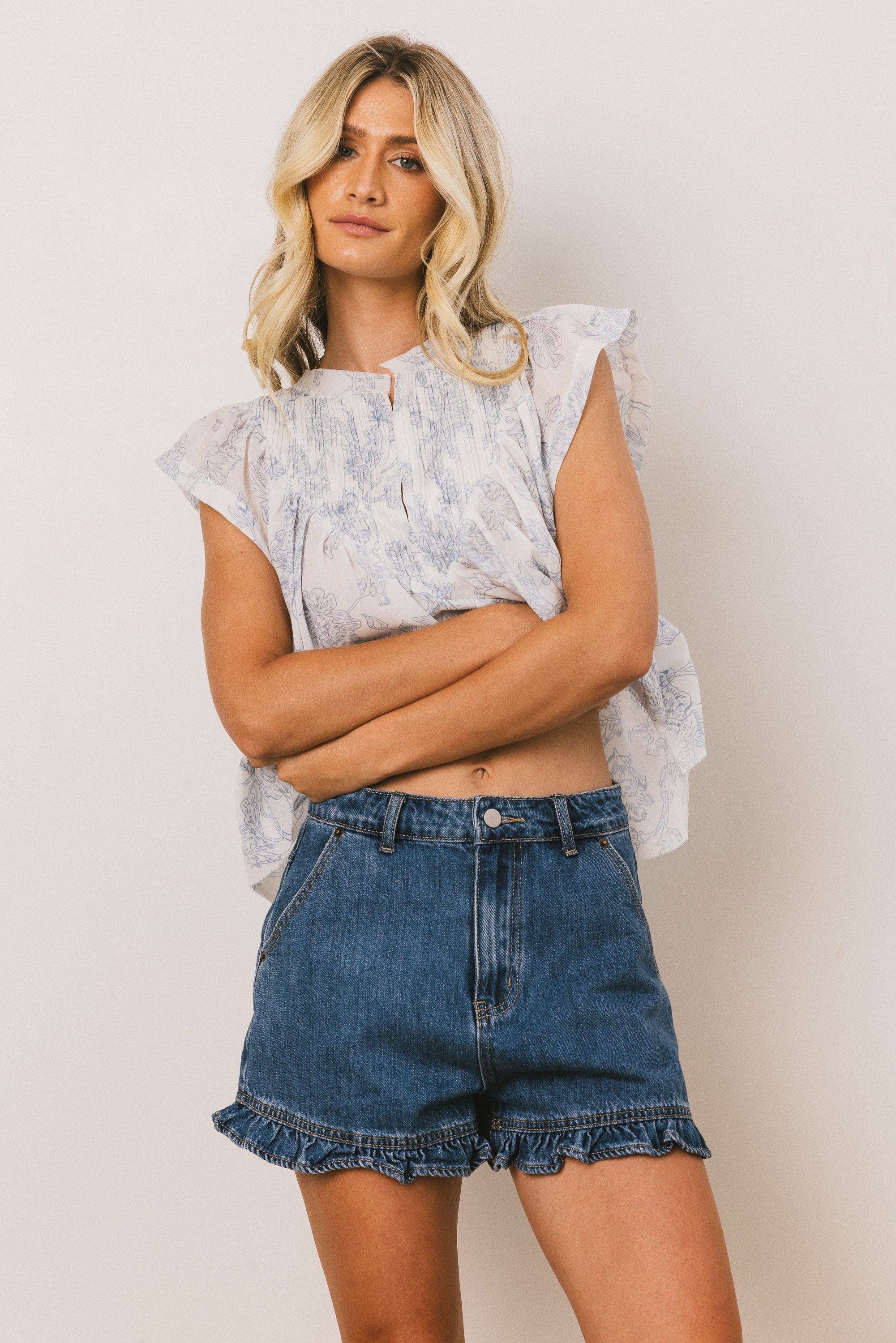 Leia Blouse in Blue