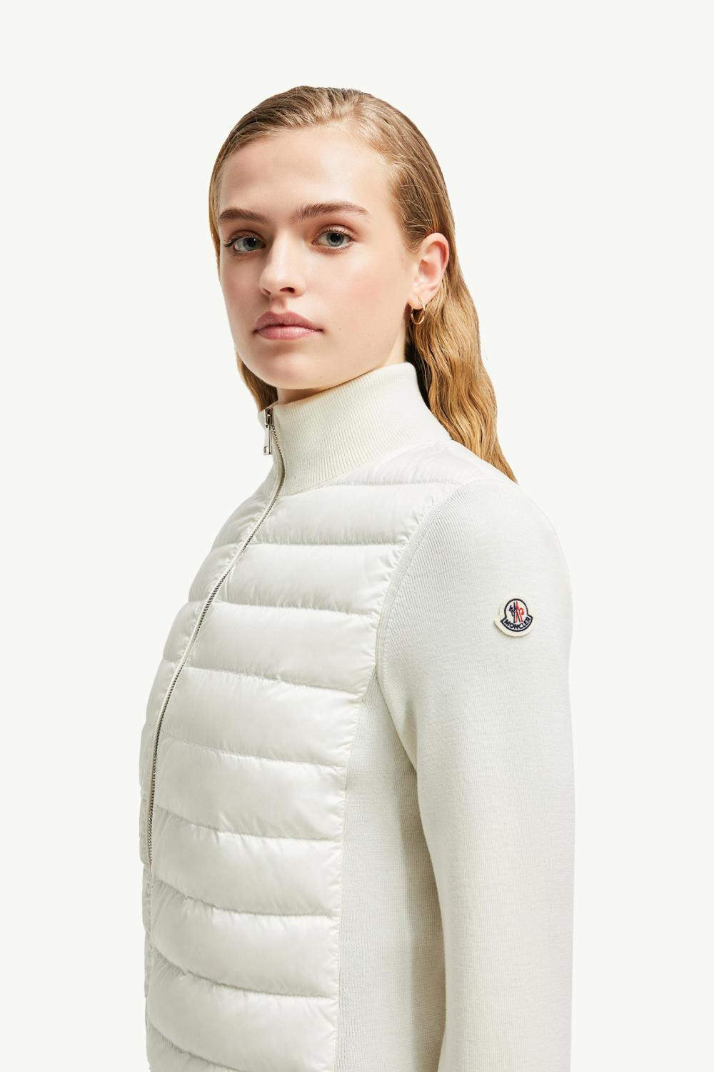Moncler Cardigan Women's Ski Solid Color Snow Mountain Stand Collar Wool Goose Down Down Jacket#333081