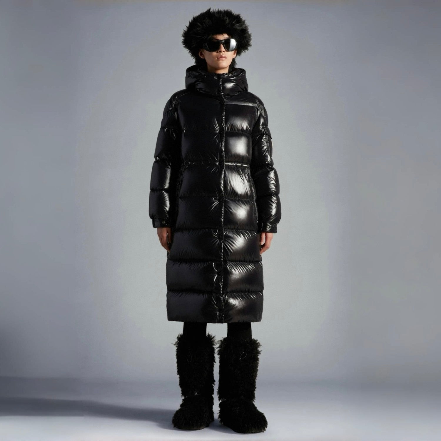 Moncler Parnaiba Men's And Women's Winter Fashion Casual Solid Color Nylon White Goose Down Hooded Long Down Jacket #78769
