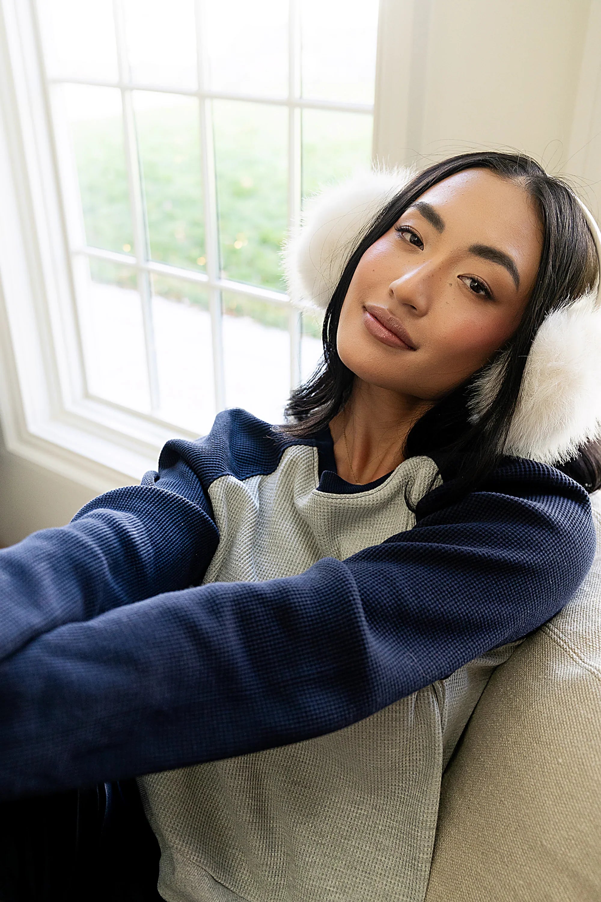 Franklin Contrast Top in Navy