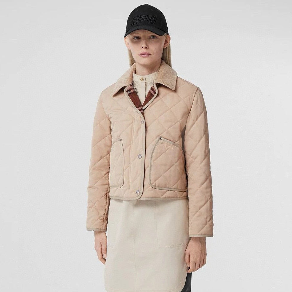 Burberry Women's Fall/Winter Fashion Casual Solid Color Lapel Single Breasted Short Jacket #79197