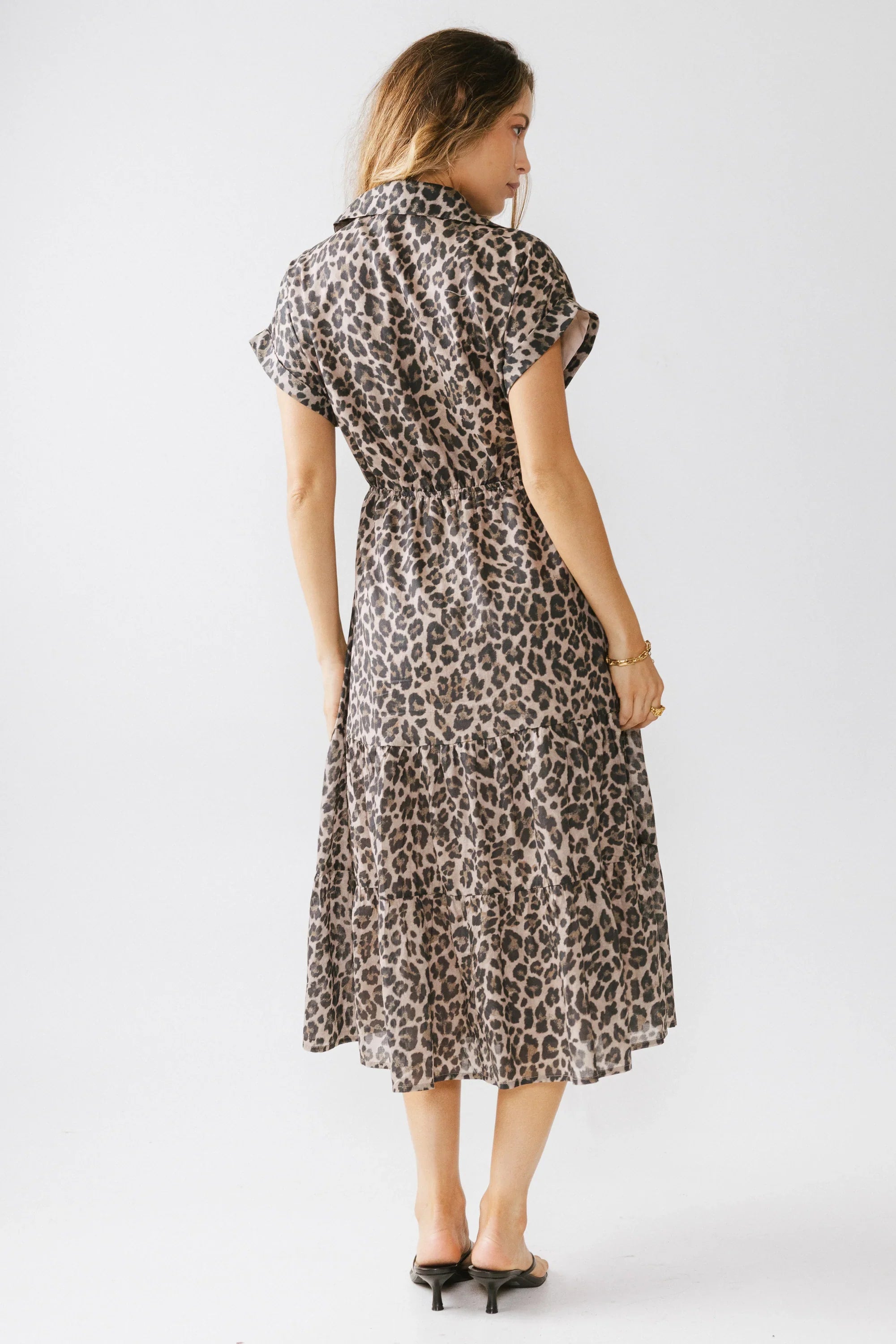 Ayda Leopard Midi Dress