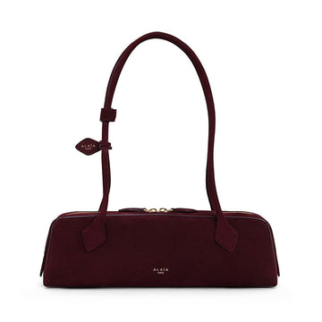 Alaïa Raspberry Le Teckel Medium Bag in Nubuck #320545